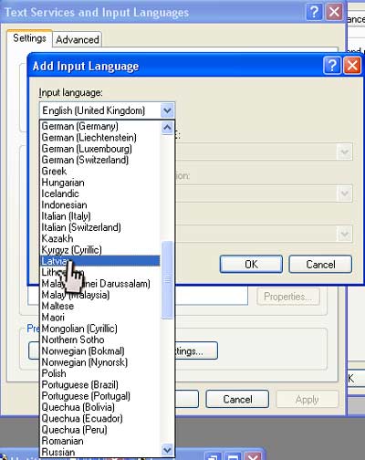Adding another language to windows xp via the regional and language settings